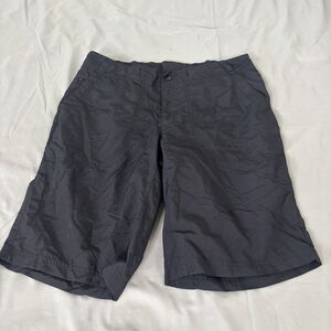 REI Shorts Womens Sz 12 Black Hiking Shorts 5-pocket Wicking UPF 50+